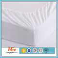 Bulk Sale 50%Polyester 50%Cotton Plain Twin Size White Fitted Bed Sheets for Hotel Use